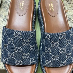 Gucci Denim Platforms